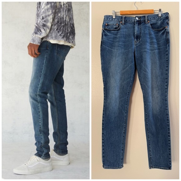 Mens Pacsun Stacked Skinny Dark Wash Jeans 33x32 - Picture 1 of 6